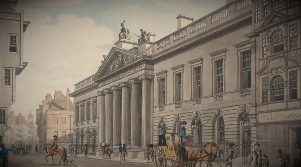 Archive illustration of East India House in London